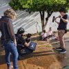 Alana Simões, en la filmación de "La falla" (2024). Cortesía directora.