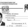 Credencial de Jorge Fons del Centro Universitario de Estudios Cinematográficos, archivo ENAC