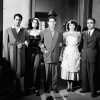 De izquierda a derecha, Luis Beristain, Leticia Palma, caballero no identificado, Carmen Molina y Miguel Morayta en el set de HIPÓCRITA, tomada de Filmotropo