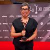 Tatiana Huezo, en los Premios Platino (2025), donde se llevó la estatuilla por Mejor Documental para "El ECO". MADRID 27-04-2025. ARCHIVO DDCM
