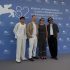 "En el camino". La Mostra de Venecia, de izquierda a derecha: Actor Víctor Prieto, David Pablos, Inna Payán productora, y Osvaldo Sánchez, actor. Archivo DDCM.