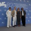 "En el camino". La Mostra de Venecia, de izquierda a derecha: Actor Víctor Prieto, David Pablos, Inna Payán productora, y Osvaldo Sánchez, actor. Archivo DDCM.