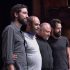 Izquierda a derecha: Arturo Díaz Santana, y algunos miembros del grupo musical Santa Sabina: Patricio Iglesias, Poncho Figueroa y Aldo Max, en la presentación de "Rita, el documental", en el Festival Internacional de Cine en Guadalajara (FICG 09/03/2018).